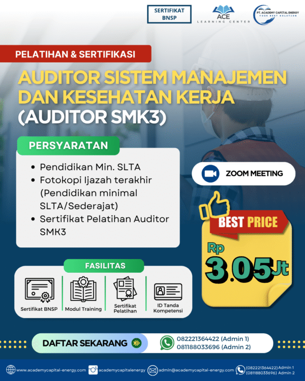 Auditor Sistem Manajemen dan Keselamatan Kerja (Auditor K3)