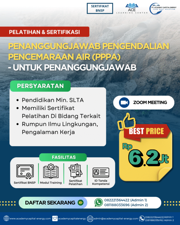 Penanggung Jawab Pengendalian Pencemaran Air (PPPA) – Untuk Penanggung Jawab