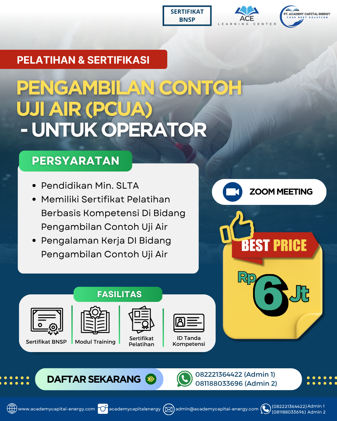 Pengambilan Contoh Uji Air (PCUA) – Untuk Operator