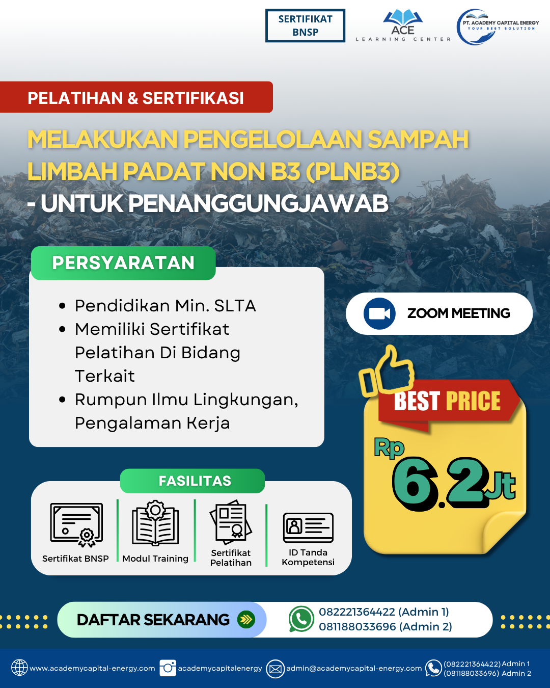 Melakukan Pengelolaan Sampah/Limbah Padat Non B3 (PLNB3) – Untuk Penanggung Jawab